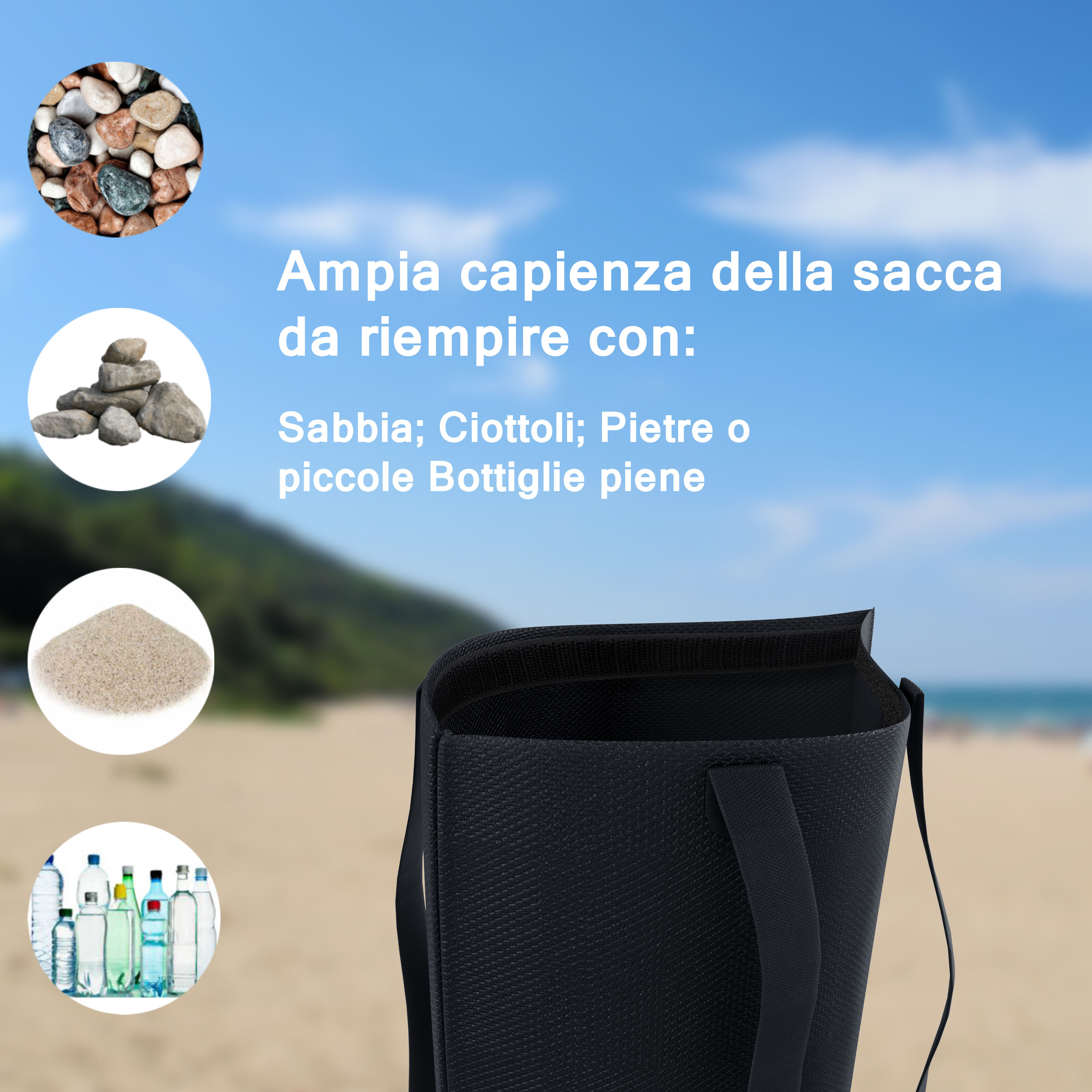 Outsunny Set 4 Pezzi Pesi per Gazebo Riempibili con Acqua o Sabbia